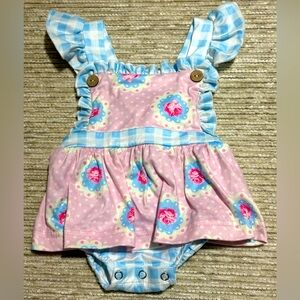 3-6m Baby Girl One Piece Boutique Outfit